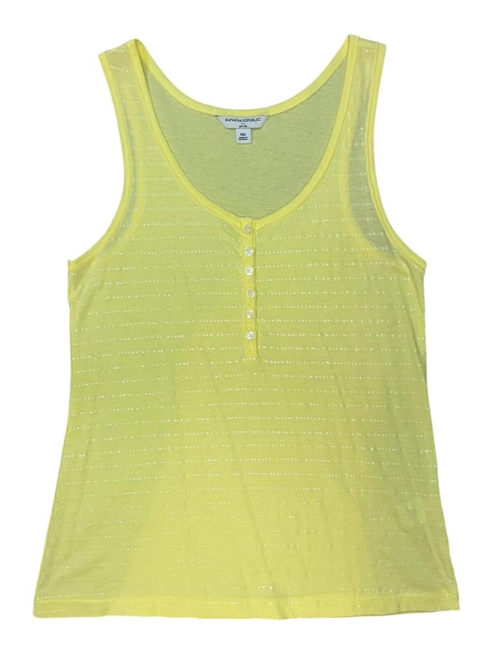 Lightweight Banana Republic Yellow Sleeveless Tank Top  Size XS Petite Summer